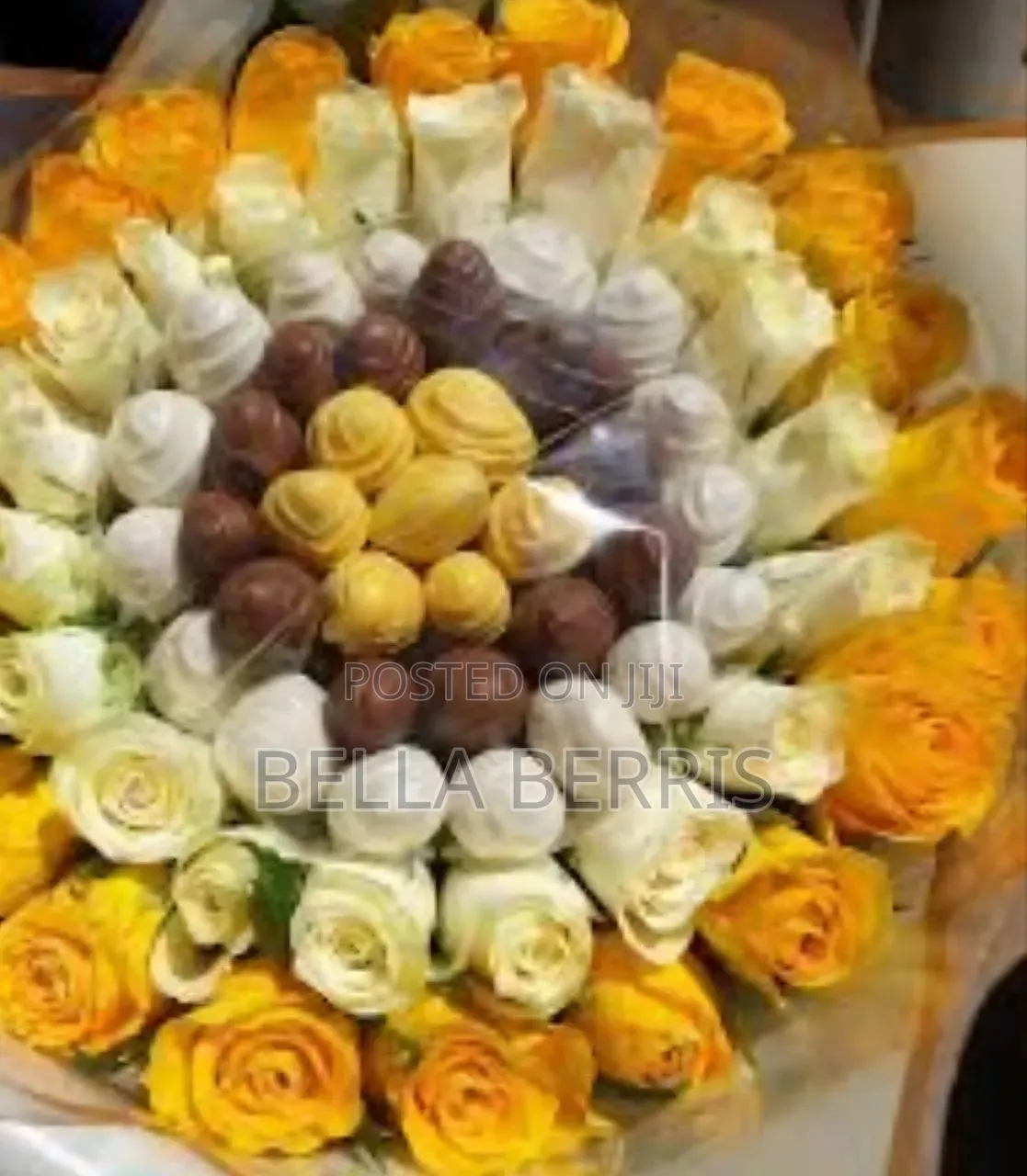 Chocolate Covered Strawberries With Unique Natural Flowers