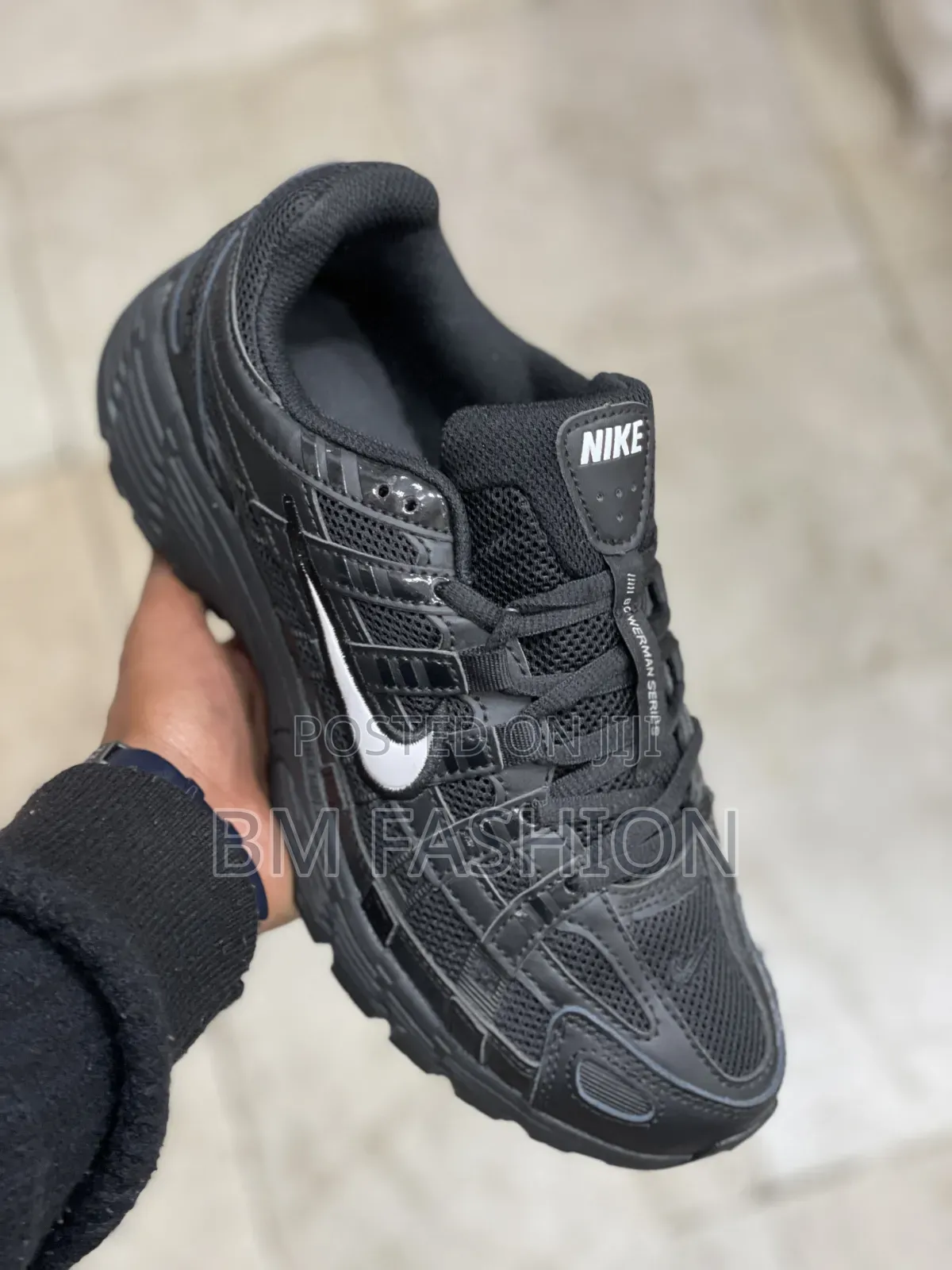 Nike P-6000 "Black N White" Sneaker Featuring Predominantly Black Mesh