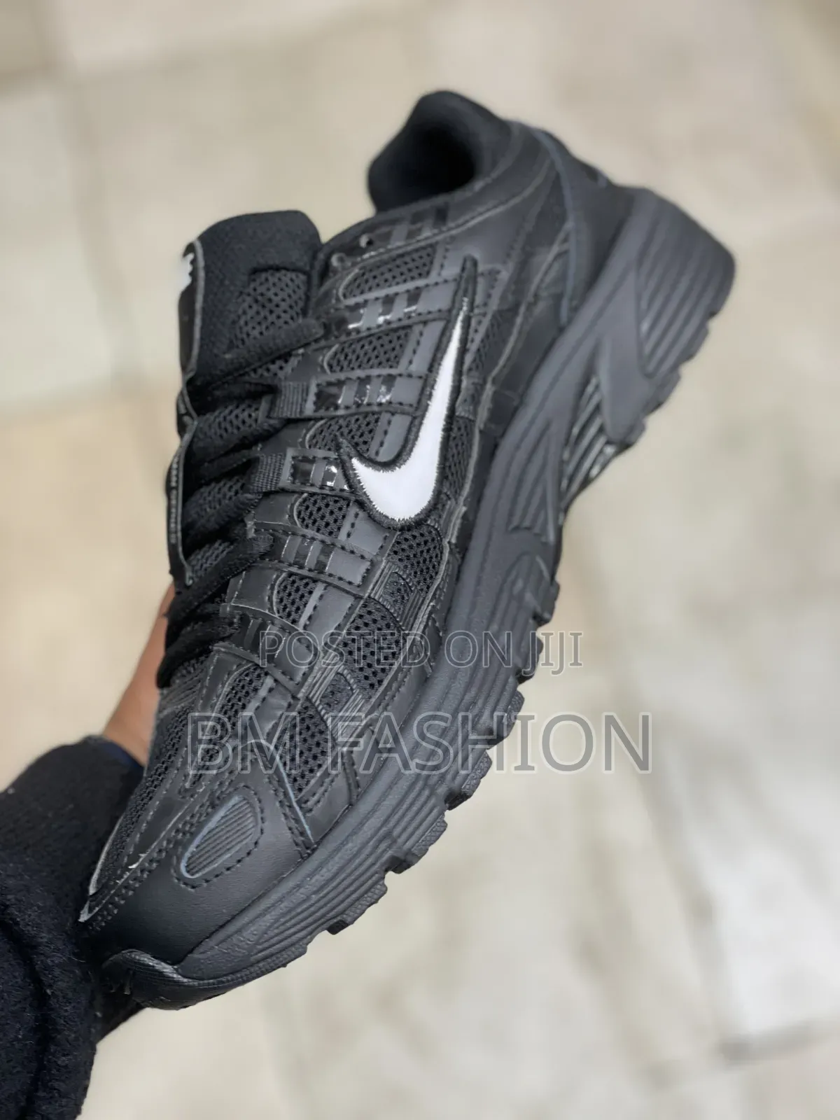 Nike P-6000 "Black N White" Sneaker Featuring Predominantly Black Mesh