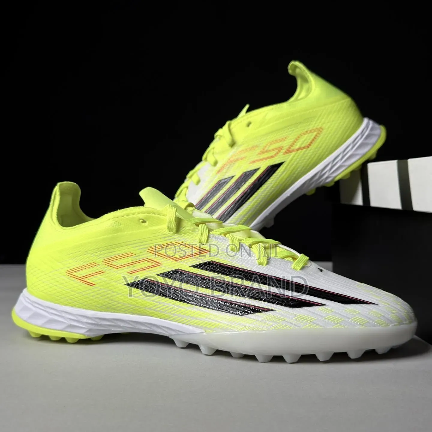 Adidas F50 League Turf Bright Yellow/White Football Shoes