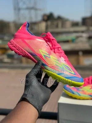 Adidas F50 Turf League Pink/Yellow Football Shoes
