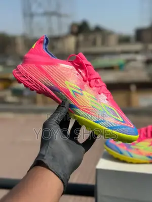 Adidas F50 Turf League Pink/Yellow Football Shoes