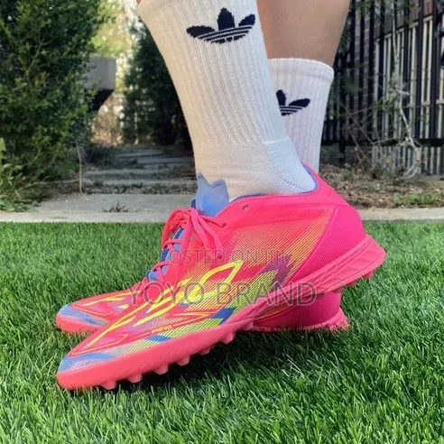 Adidas F50 Turf League Pink/Yellow Football Shoes