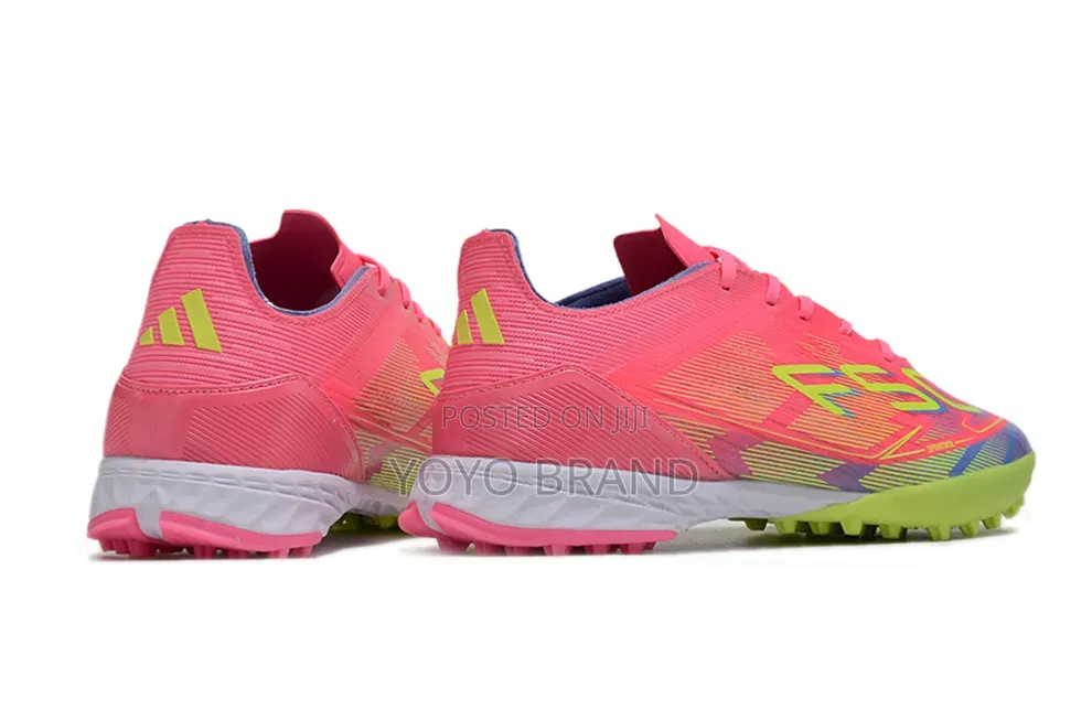 Adidas F50 Turf League Pink/Yellow Football Shoes