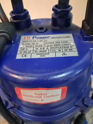 Am Power Submersible Water Pump 2hp