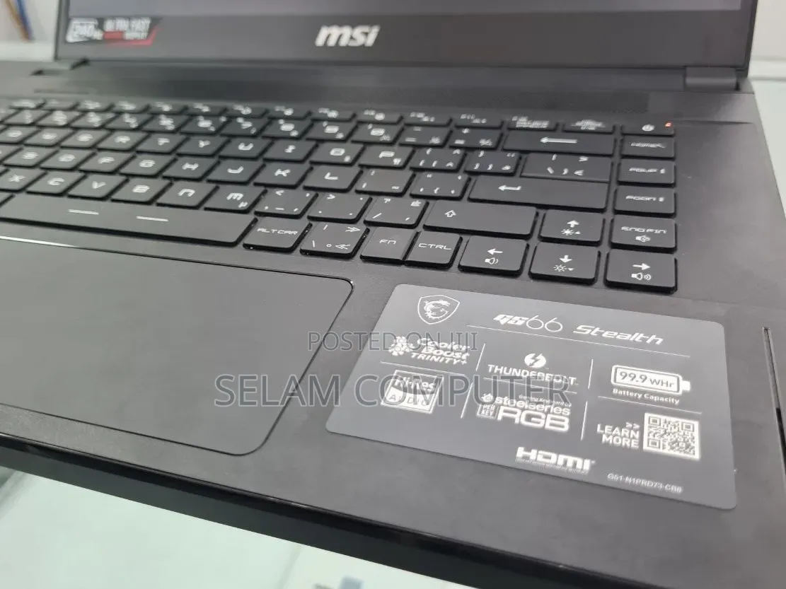 New Laptop MSI Pulse GL66 16GB Intel Core i7 SSD 512GB