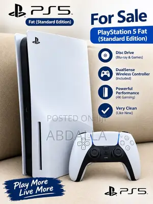 Sony PS5 (Fat) Disc Edition With Two Controllers Middle East Version.