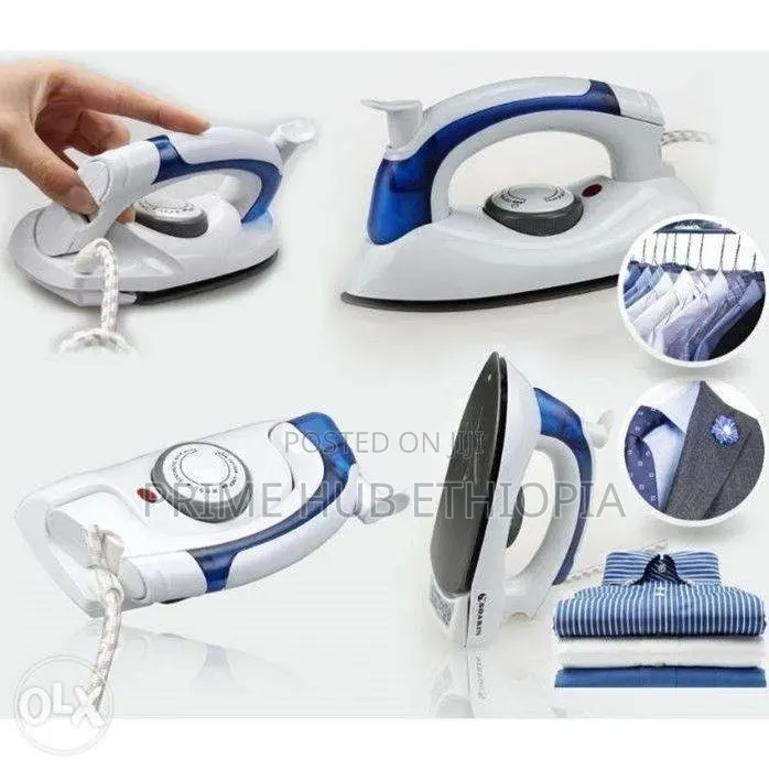 Palm Size Steam Iron Flat Folding Handle Push Button for Steam