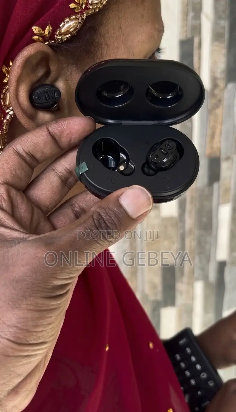 Black Pair Hearing Aid