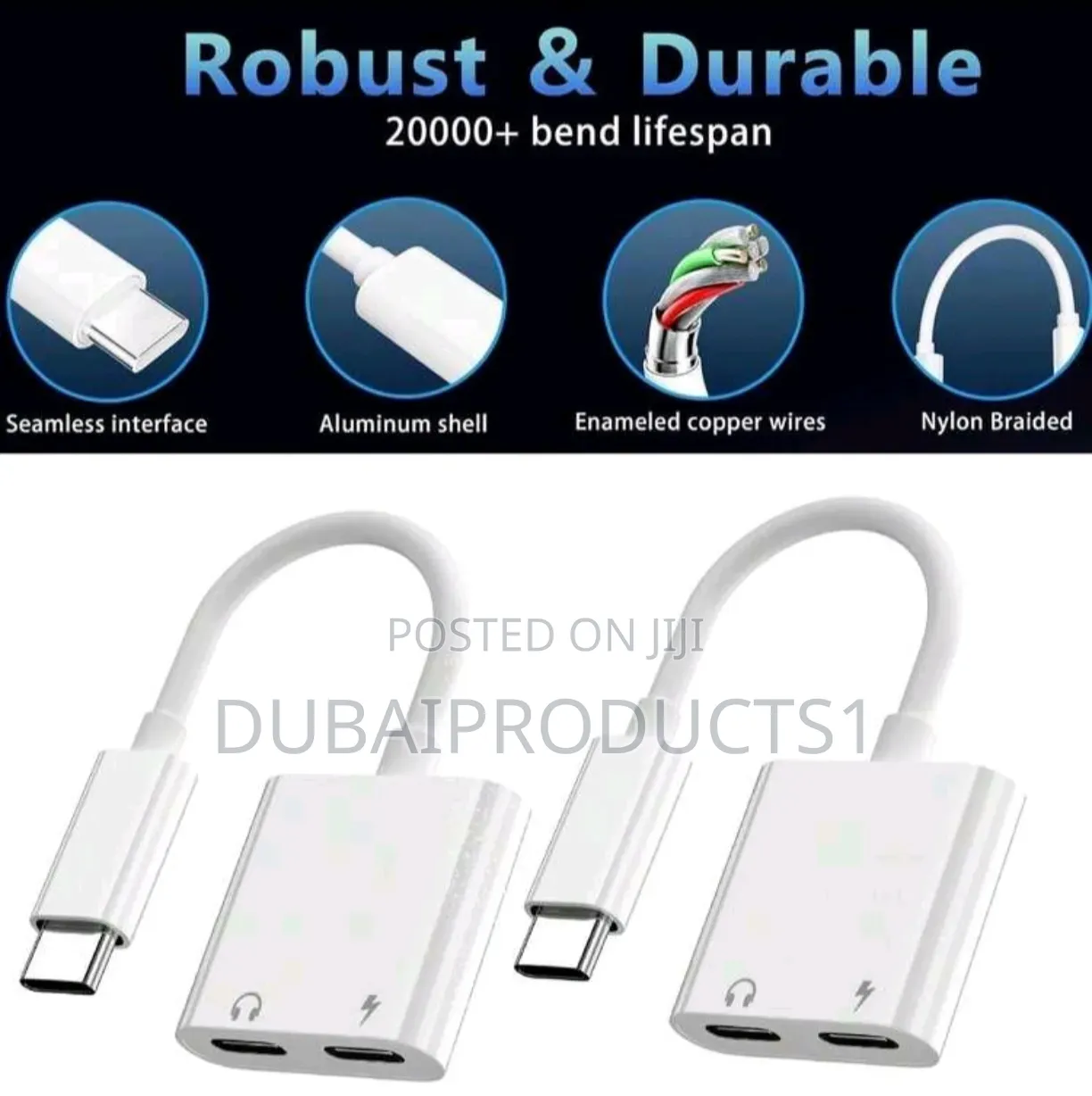 iPhone, Earphone Charging Splitter Adaptor