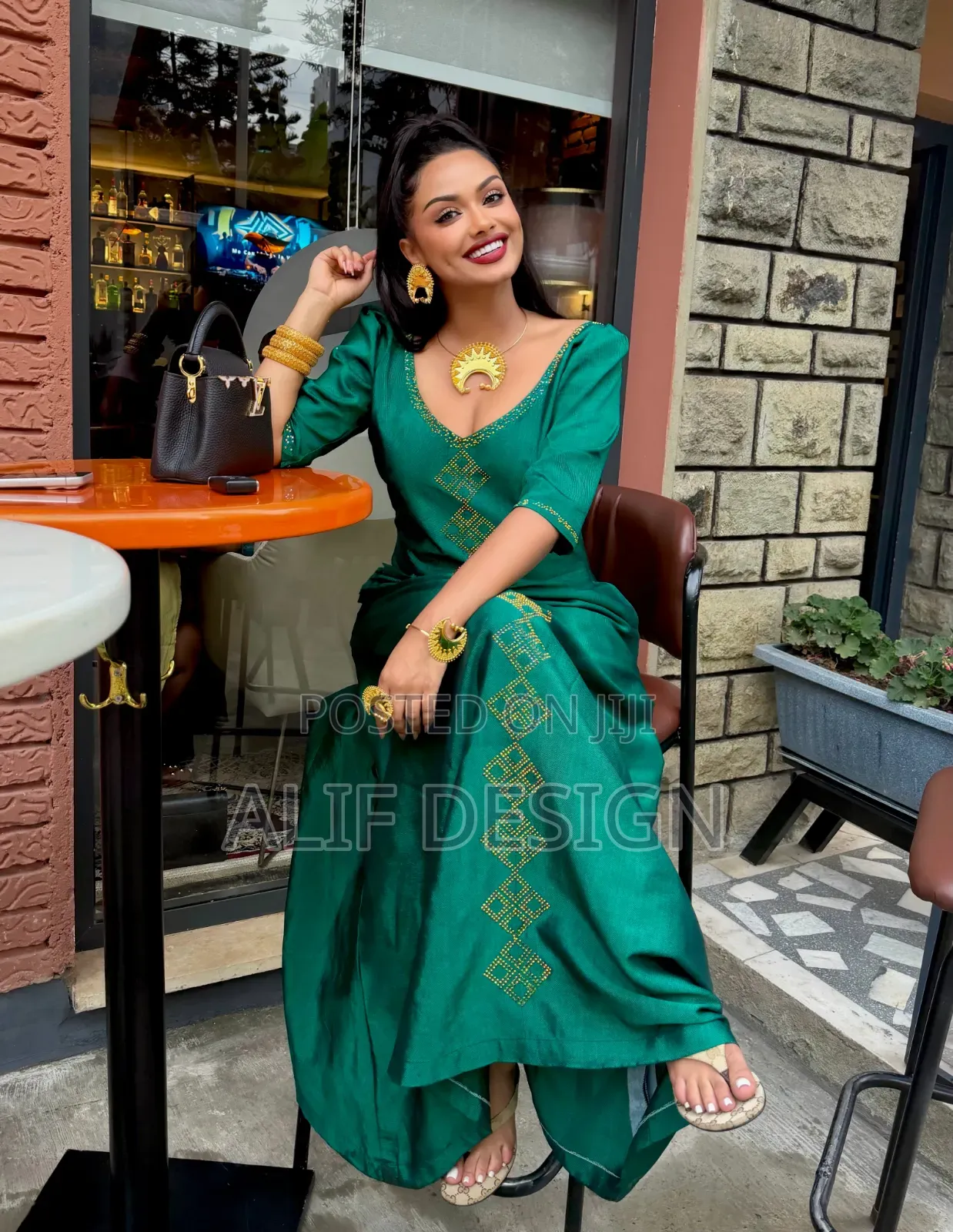 Green Freesize Beautiful Habesha Dresses