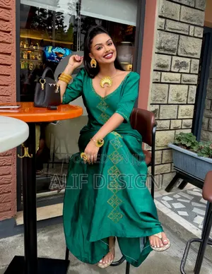Green Freesize Beautiful Habesha Dresses