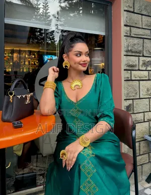 Green Freesize Beautiful Habesha Dresses