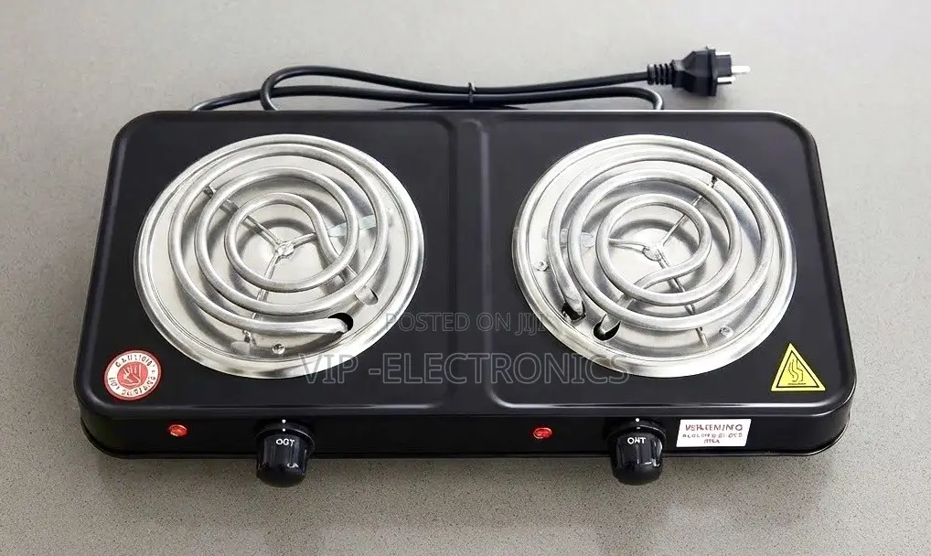 ROSHAN Electric Stove Double Burner Electric 2-Hot Plate Stove 2000W