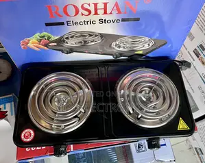 ROSHAN Electric Stove Double Burner Electric 2-Hot Plate Stove 2000W