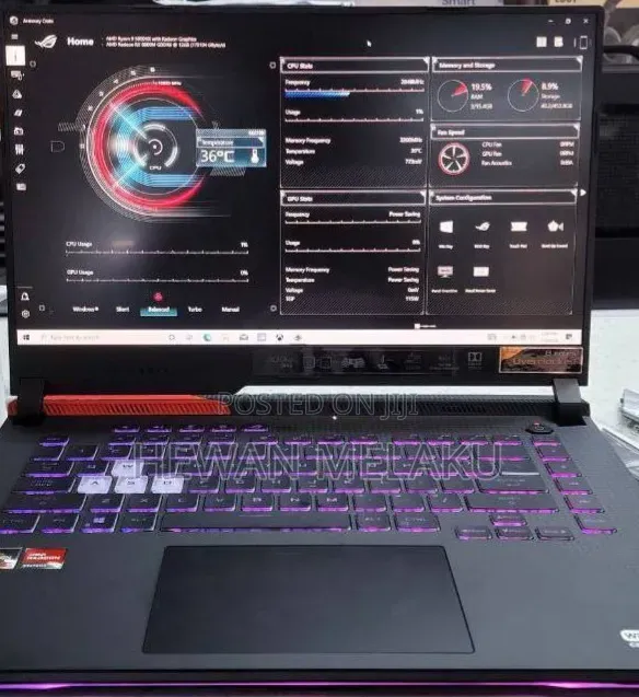 New Laptop Asus ROG Strix G15 G512 16GB AMD Ryzen 9 SSD 512GB