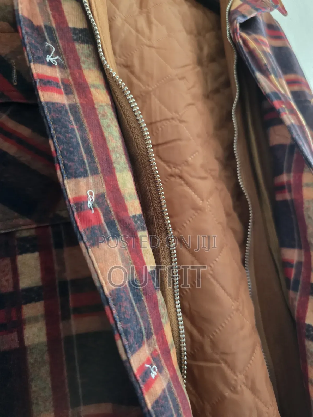Hooded Plaid Quilted Jacket
