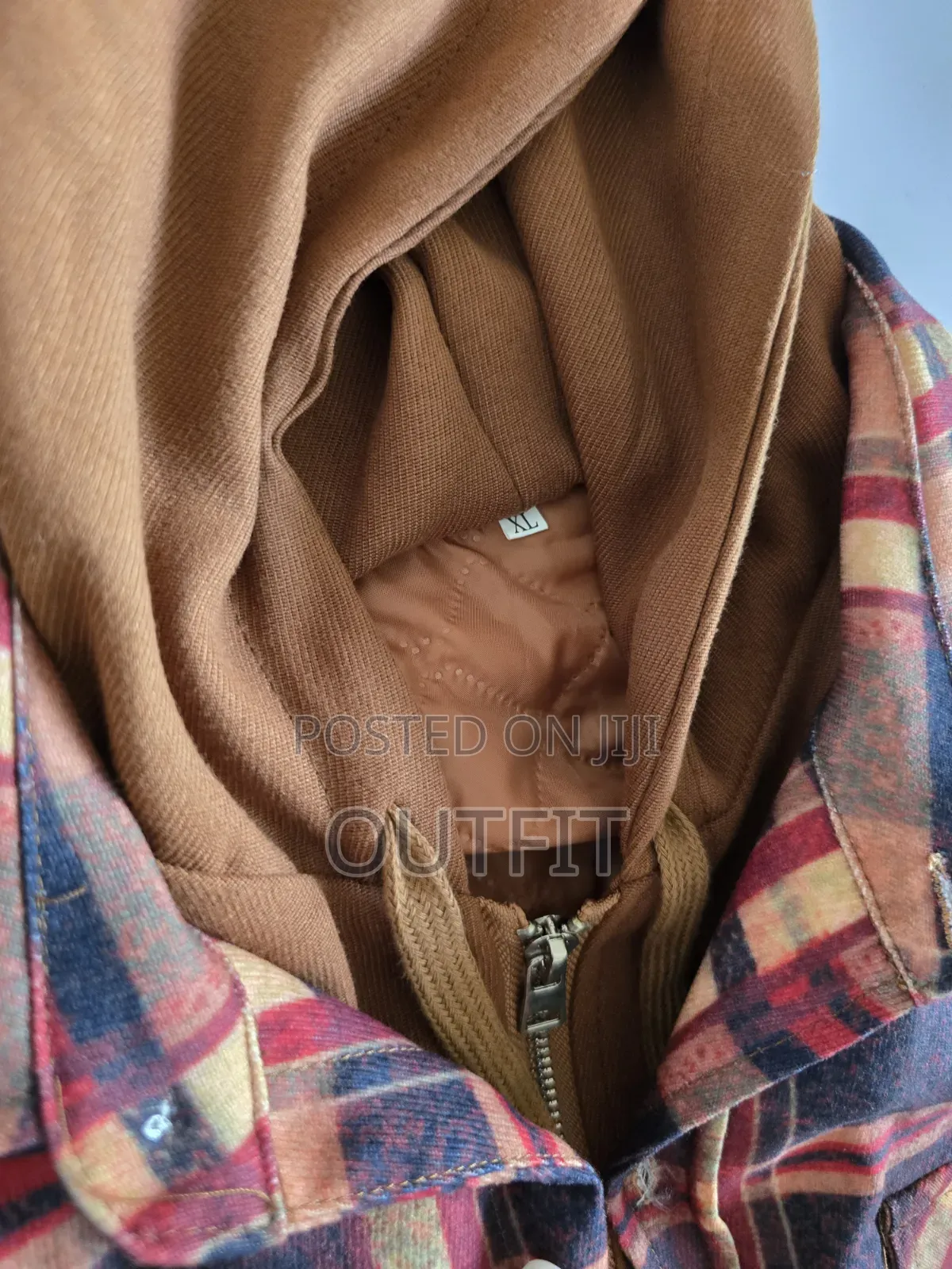Hooded Plaid Quilted Jacket