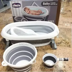 Foldable Baby Bath Tub With Accessories 4-in-1/Free Delivery