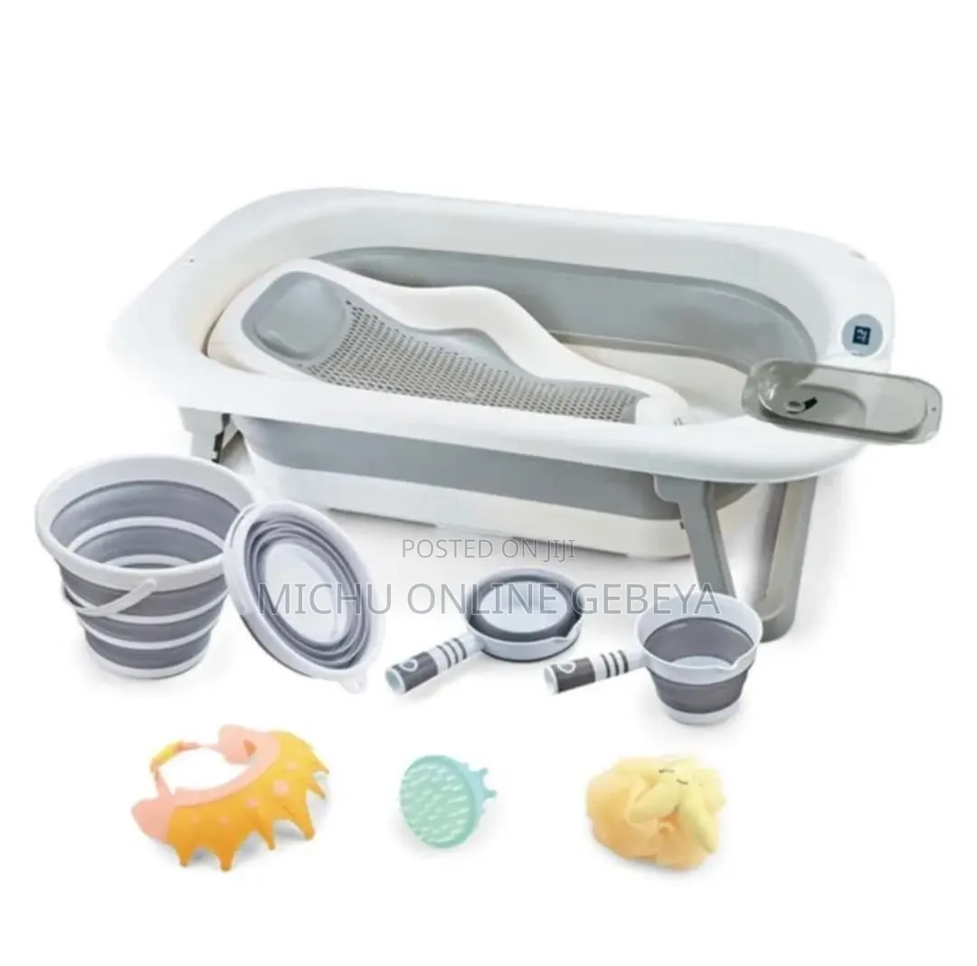 ሁሉን በ አንድ የያዘ ተጣጣፊ የልጆች ማጠቢያ/ 4in 1 Baby Bath Tub