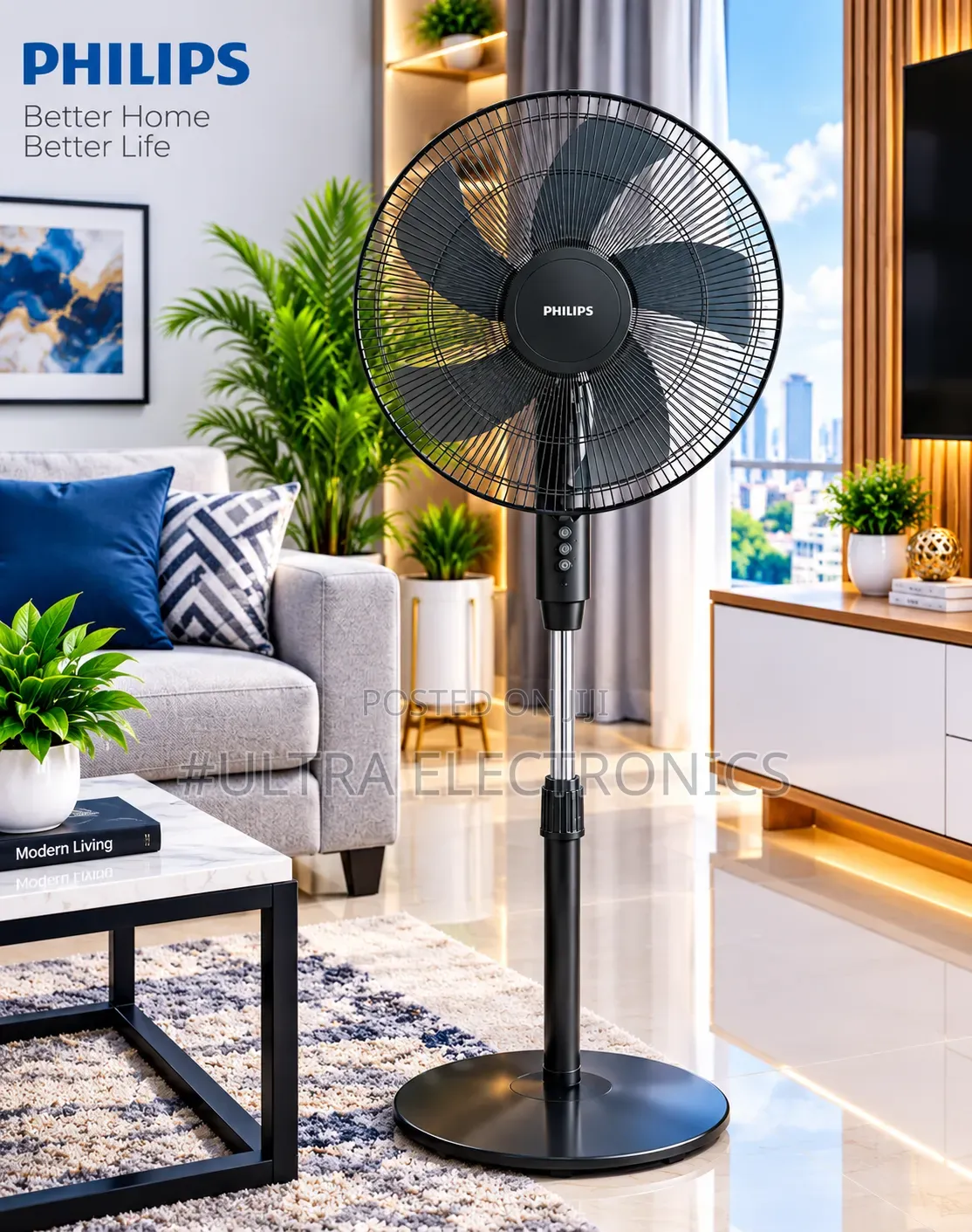 Philips 600 Series Pedestal Fan Powerful Cooling for Every Room!