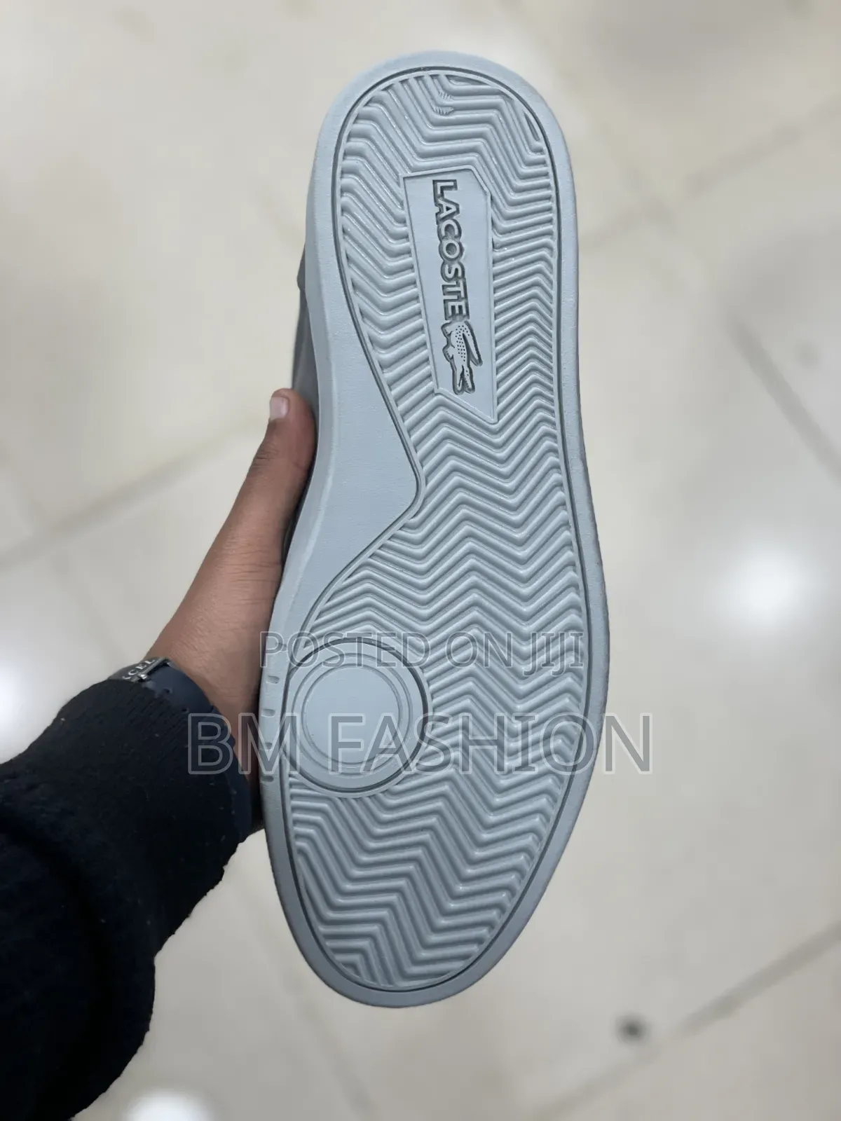 Grey Lacoste Casual Low-Top Sneaker Subtle Crocodile Logo on the Side