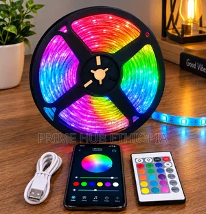 Super Bright 5m LED Strip Light With Reel Remote Power Supply Adapter