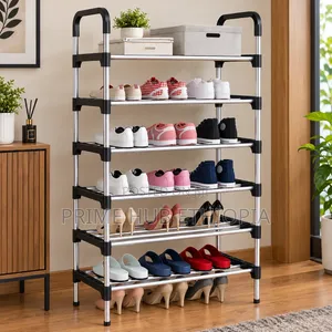 Stainless Steel Shoes Rack ባለ ስድስት መደርደሪያ Size 55*26*114