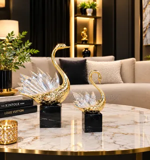 Beautiful Gold Crystal Swan Décor Pieces From Baro Home