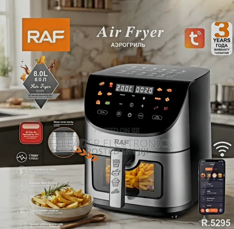 Raf Air Fryer 8L Smart – Large Capacity | Fast, Healthy Convenient