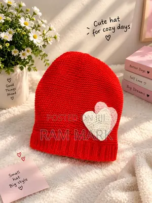 Babes Hat and Heart Beanie