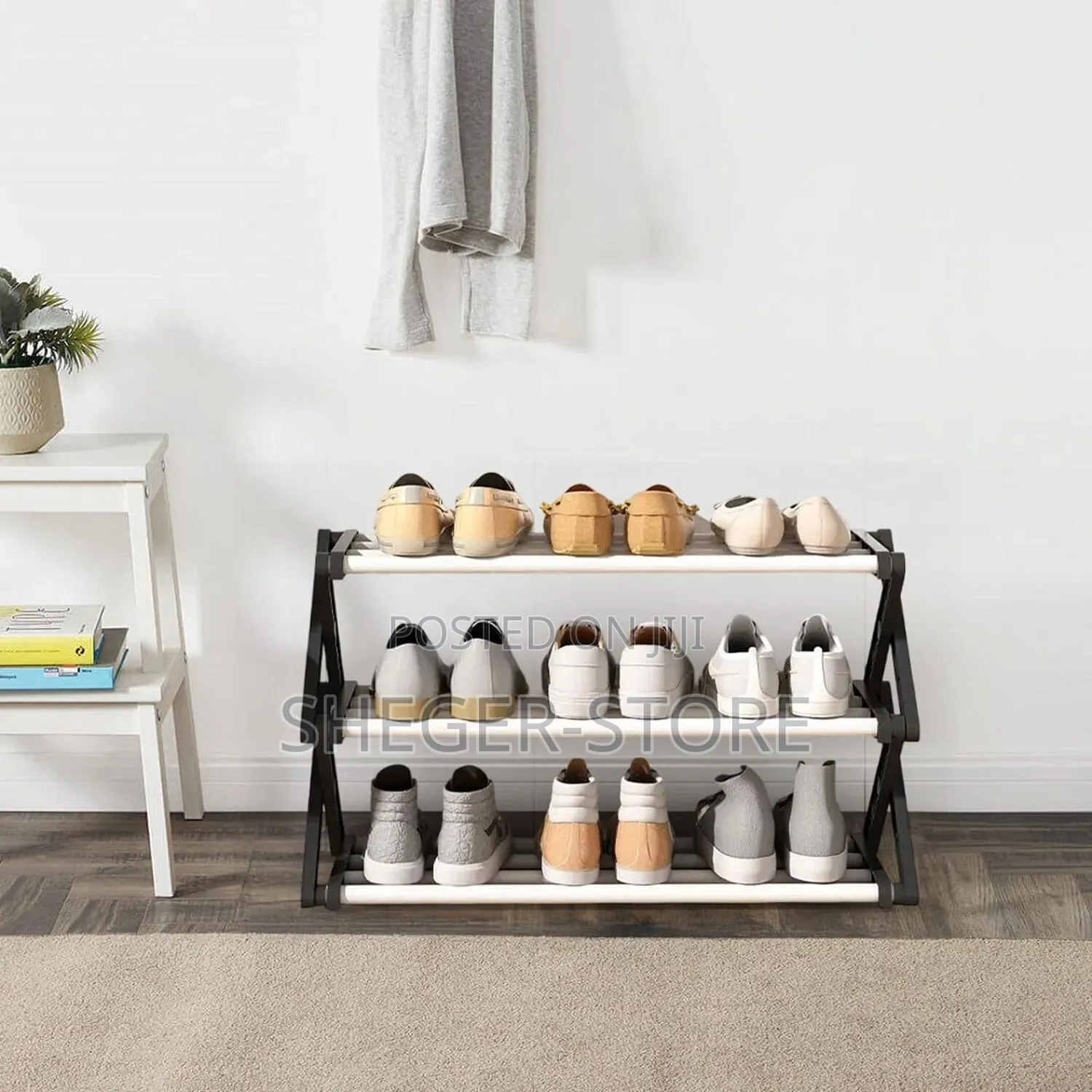 Brand New Shoes Rack (የጫማ መደርደሪያ) ከጠንካራ ማቴሪያል የተሰራ
