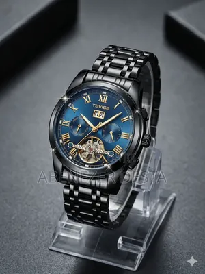 Tevise Automatic Mechanical Watch Featuring a Striking Blue Dial