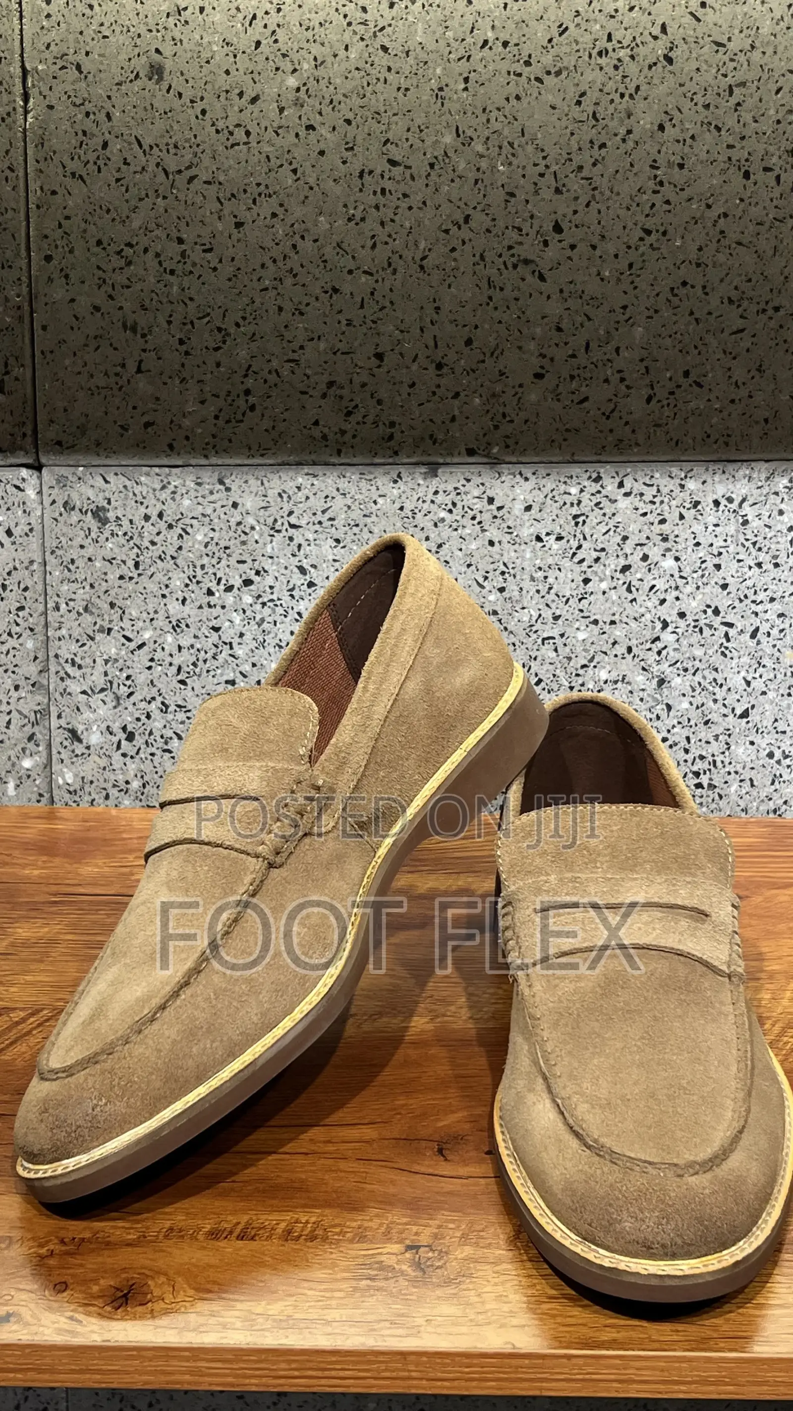 Men's Sand Suede Slip-on Penny Loafers