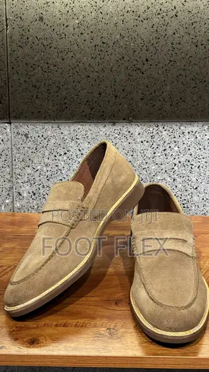 Men's Sand Suede Slip-on Penny Loafers
