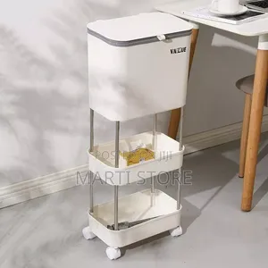 3-Layer Kitchen Storack and Trash Can