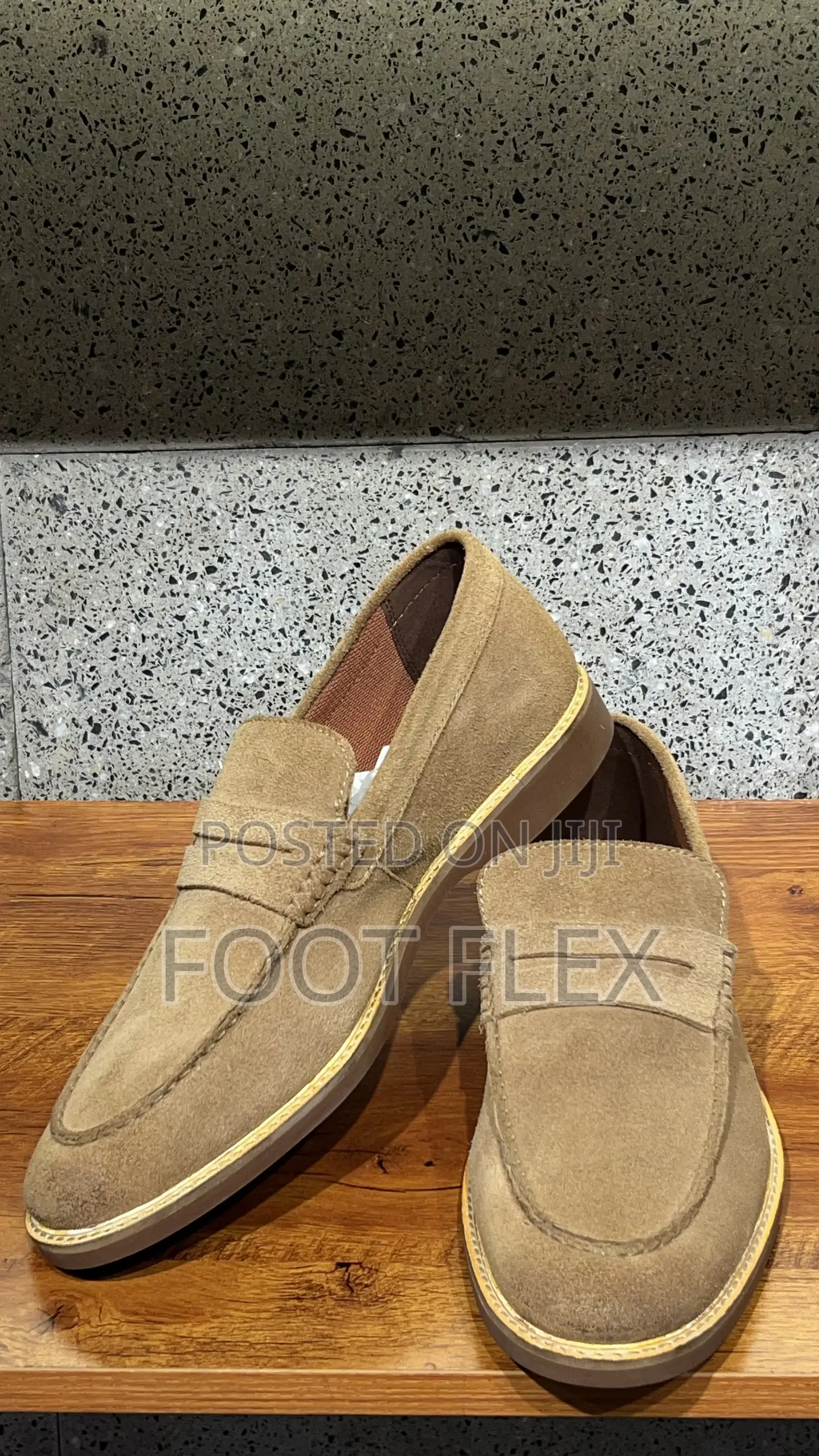 Men's Sand Suede Slip-on Penny Loafers