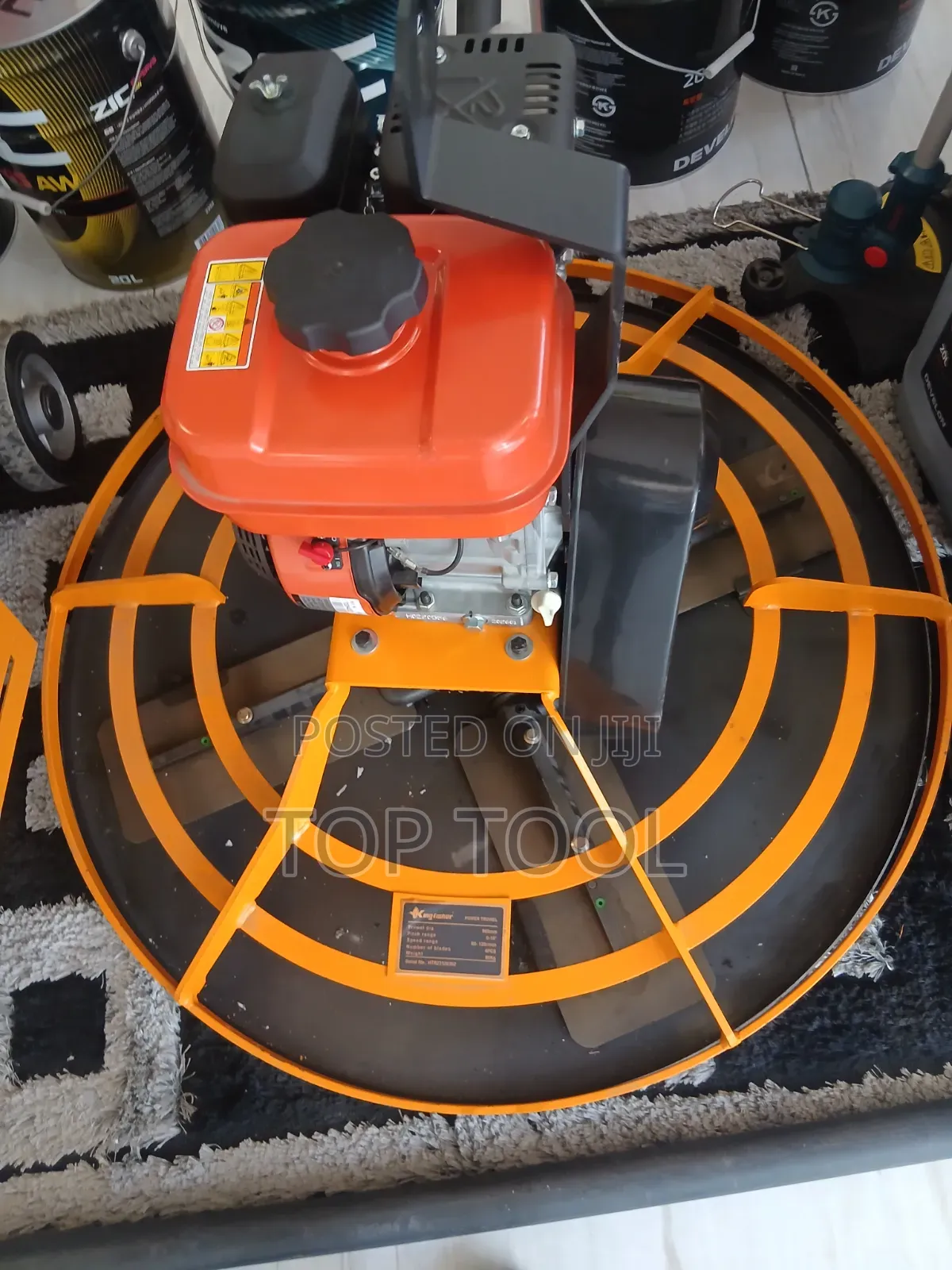 ፡walk-Behind Concrete Power Trowel With Safety Guard and Engine Tank,
