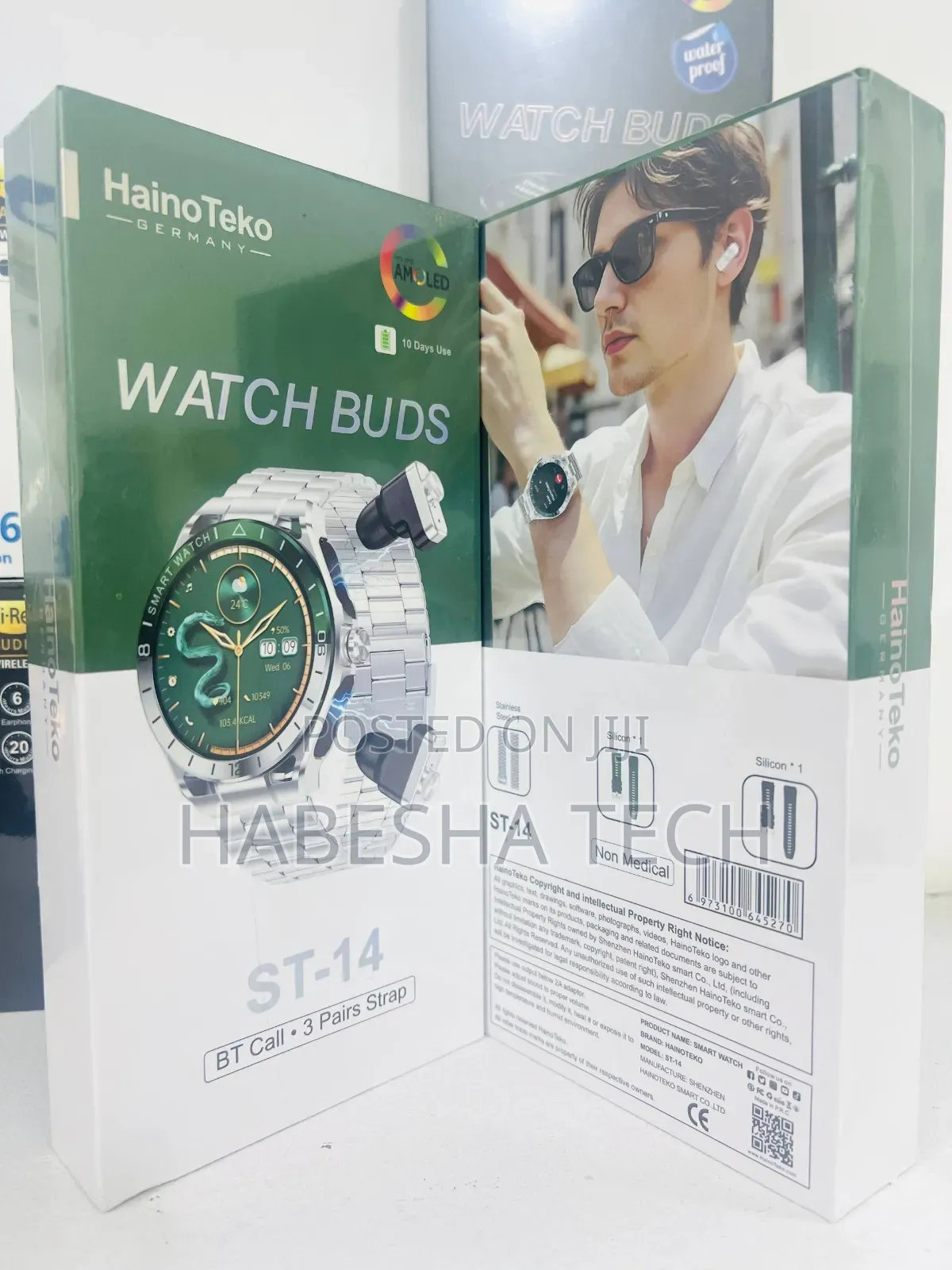 Smartwatch HainoTeko ST-14 — With Airpod Built for Music