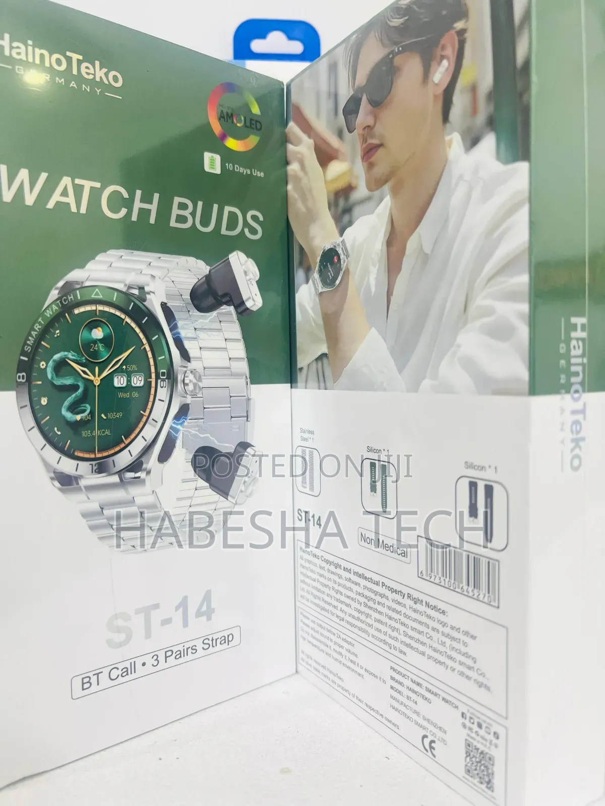 Smartwatch HainoTeko ST-14 — With Airpod Built for Music