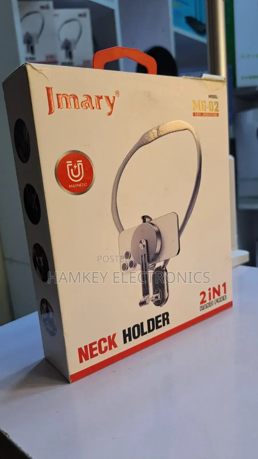 Jmary MG-02 Magnetic 2-in-1 Phone Neck Holder