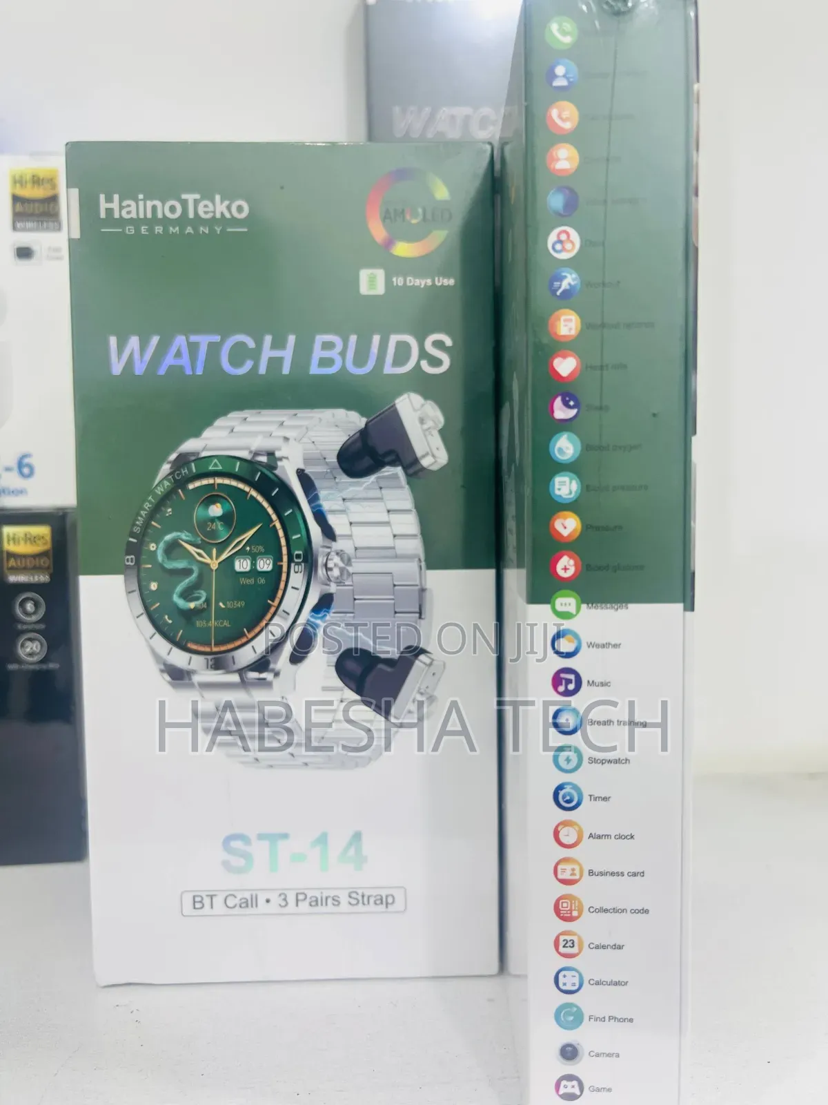 Smartwatch HainoTeko ST-14 — With Airpod for on-the-Go Sound