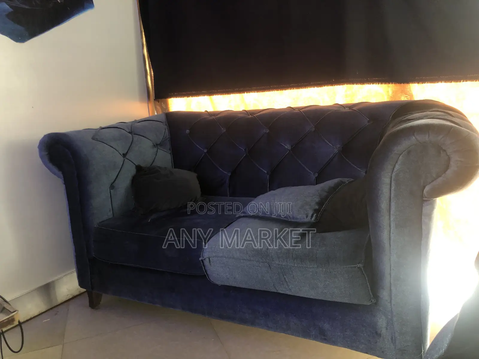 Its Just New Blue Blach King Sofa