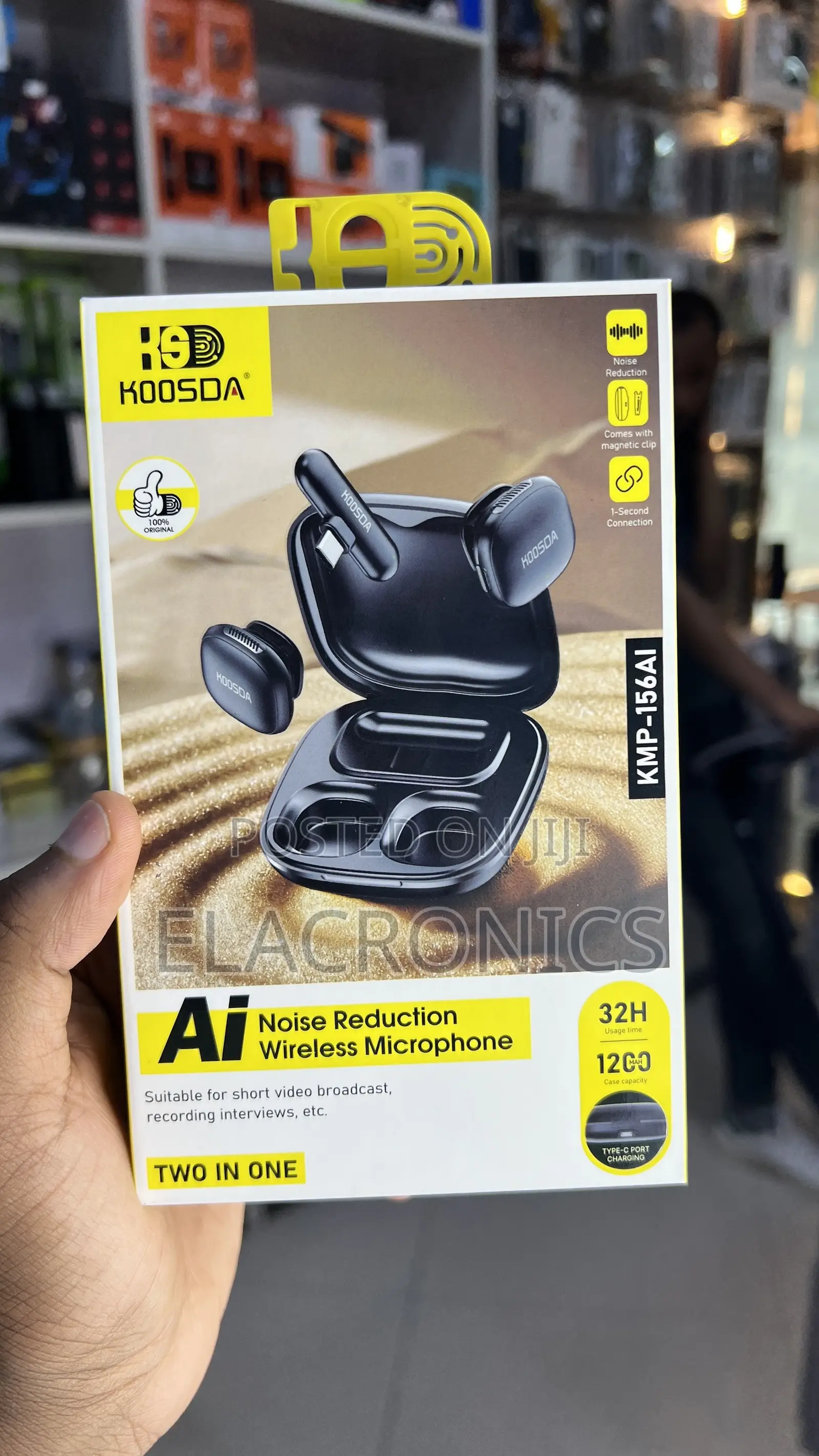 Wireless Microphone KOOSDA AI Noise Reduction (Dual Mic)