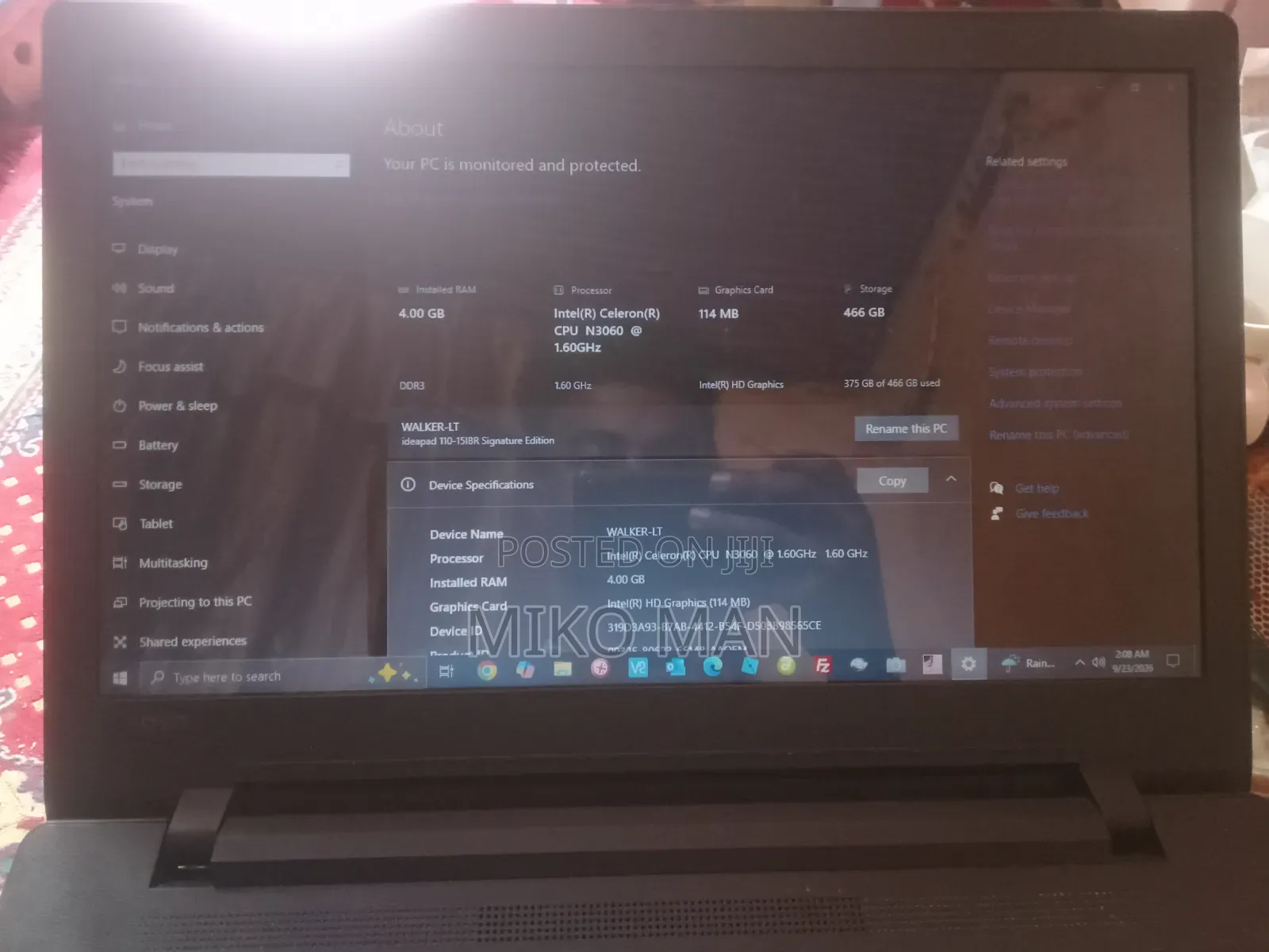 Laptop Lenovo Ideapad 3 4GB Intel Celeron HDD 500GB