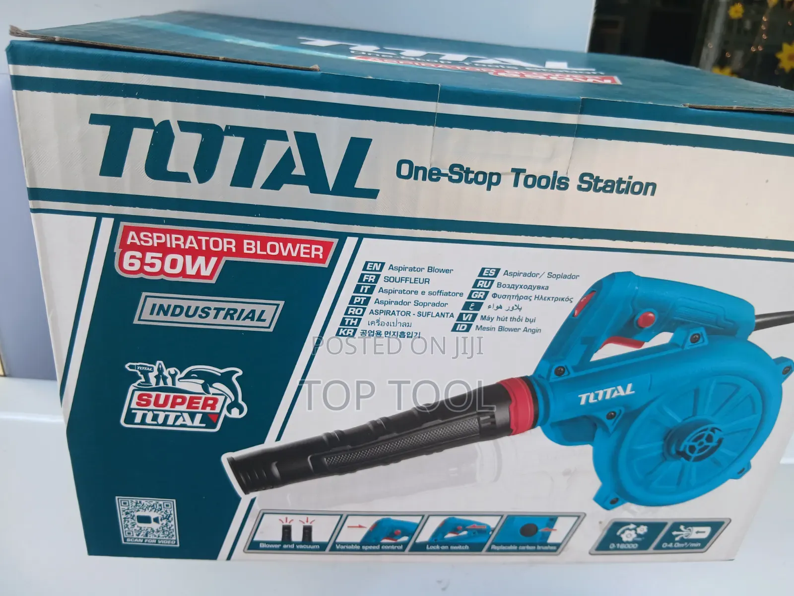Total Industrial Aspirator Blower (Model TB6036), a 650W