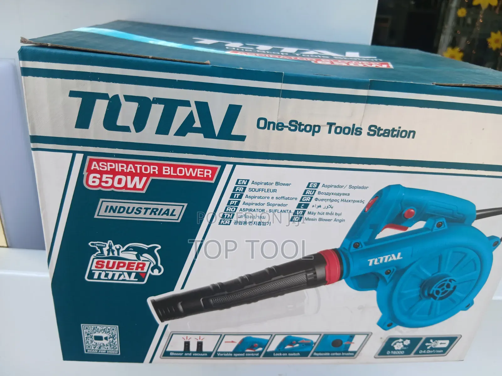Total Industrial Aspirator Blower (Model TB6036), a 650W