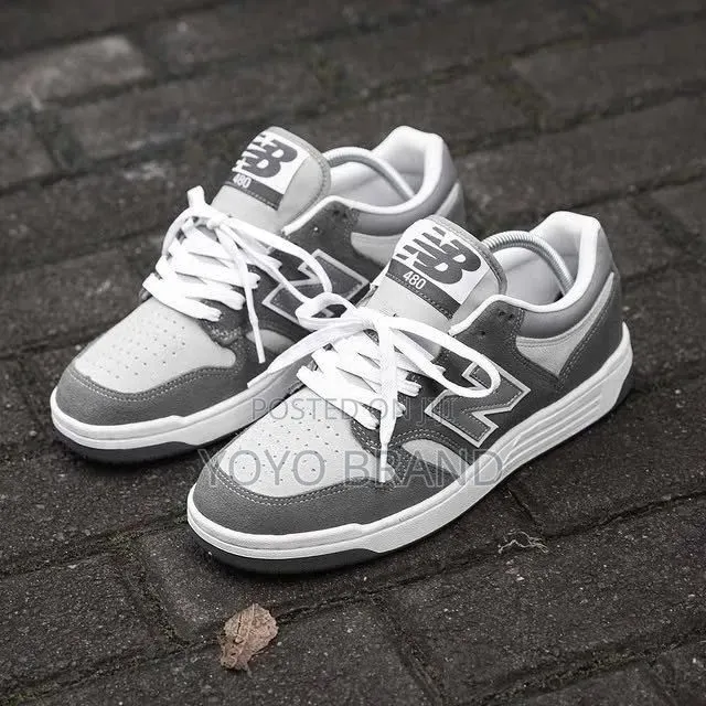 New Balance 480 Sneakers Grey and White "Castlerock"