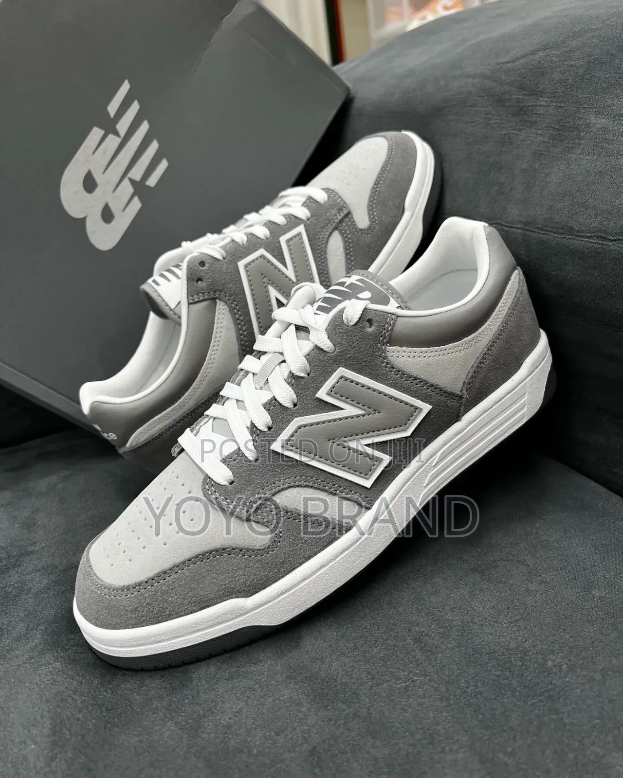 New Balance 480 Sneakers Grey and White "Castlerock"