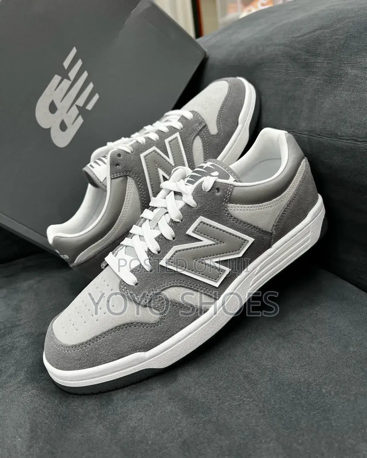 New Balance 480 Sneakers Grey and White "Castlerock"